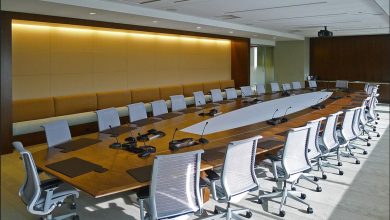 Designing the Perfect Conference Room Around a Boat Shaped Table