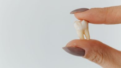 stuck baby tooth